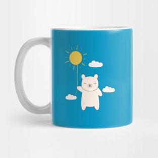 Cute Polar Bear In Summer T-Shirt Mug